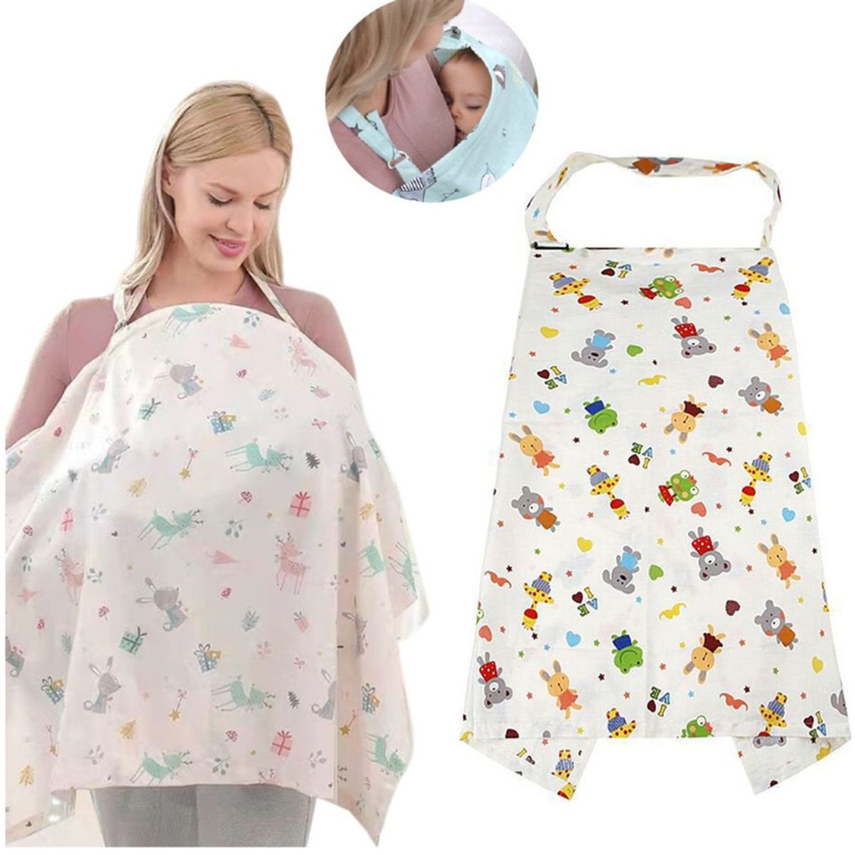 GENERICO - Bufanda Lactancia Con Gasa Manta Amamantar Mandil Cubre