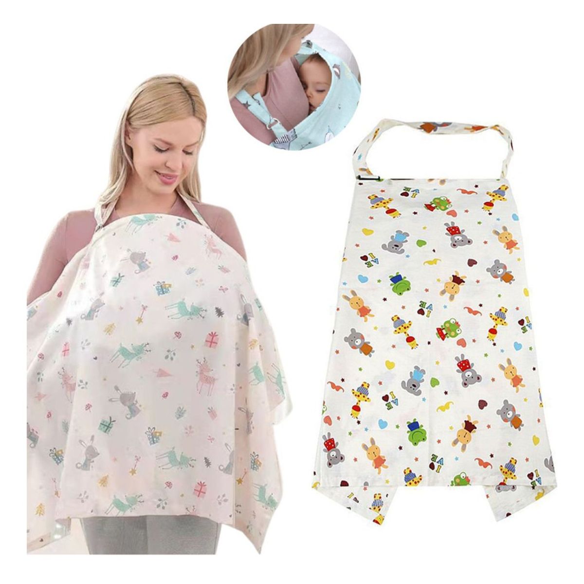 GENERICO - Bufanda Lactancia Con Gasa Manta Amamantar Mandil Cubre
