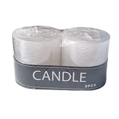 GENERICO - PACK 2 VELONES CIRIO COLOR BLANCO 5 x 5 CM