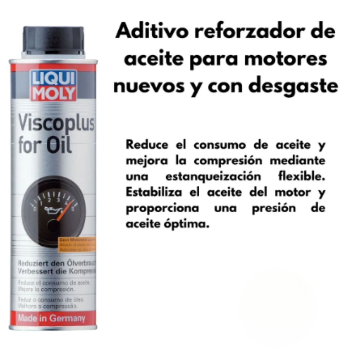 LIQUI MOLY - Aditivo Aumenta Compresión Viscoplus For Oil 300 Ml.