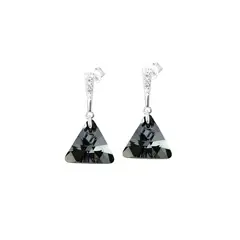 JOYAS MONTERO - Aros Trinidad Cristales Genuinos Silver Night