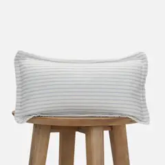 BABYROSEN - Cojín Muselina Rayas Azul Acero 20 x 35 cm