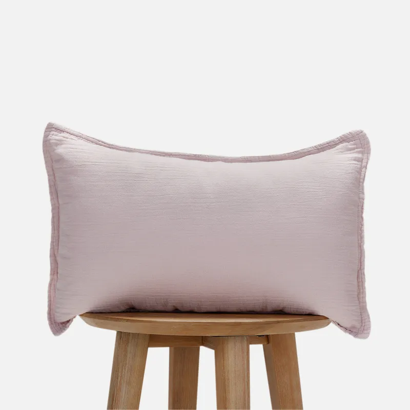BABYROSEN - Cojín Muselina Rosa Pálido 50 x 30 x 8 cm