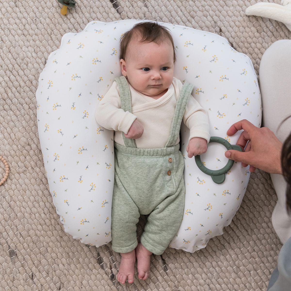 DOOMOO - Cojín Small Multiuso Softy Flower Yellow