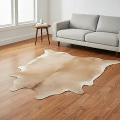 GENERICO - Alfombra Living Cuero de Vaca Beige 180x200cm