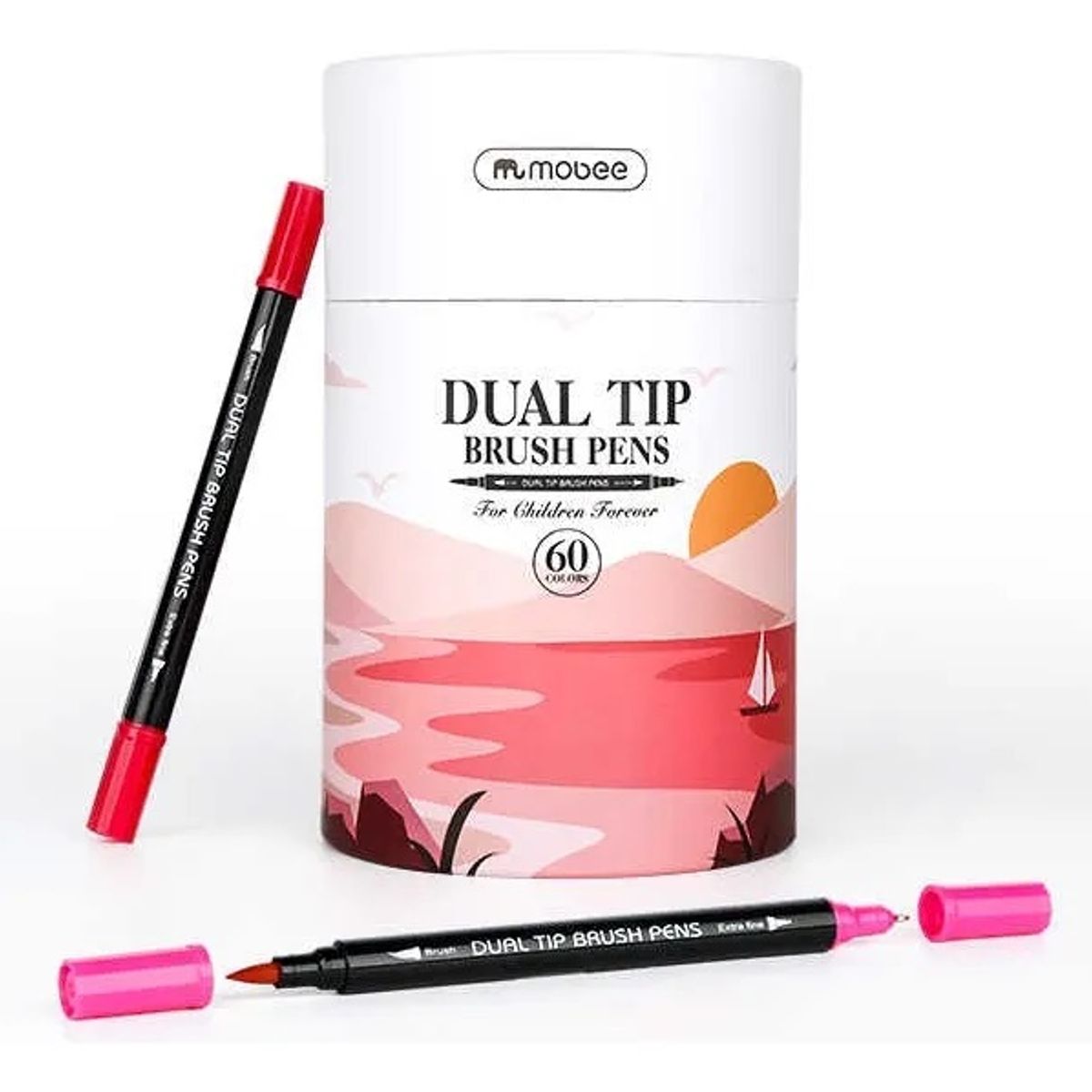 GENERICO - Marcador Doble Punta Dual Lettering 60 Lápices Brush Color