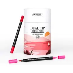 GENERICO - Marcador Doble Punta Dual Lettering 60 Lápices Brush Color
