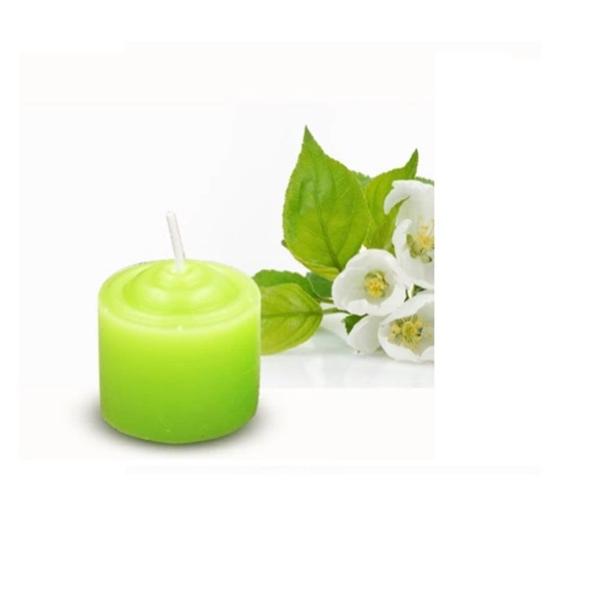 GENERICO - PACK 12 MINI VELAS ROMANTICAS VERDES 3.5 CM