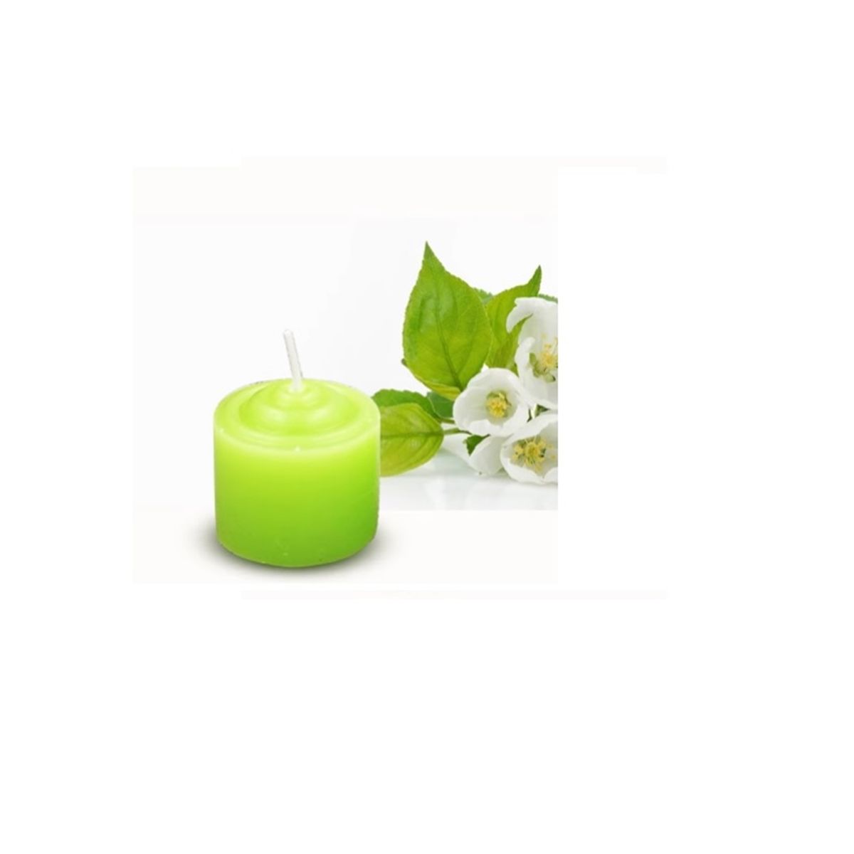 GENERICO - PACK 12 MINI VELAS ROMANTICAS VERDES 3.5 CM