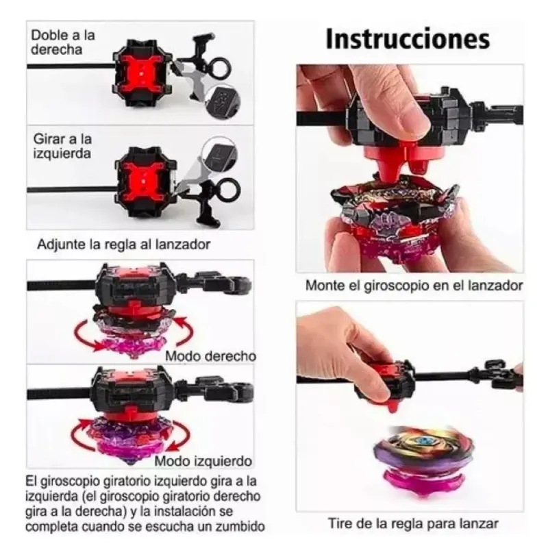 GENERICO - 12 Estilos Bayblades Metal Fusión pack 12