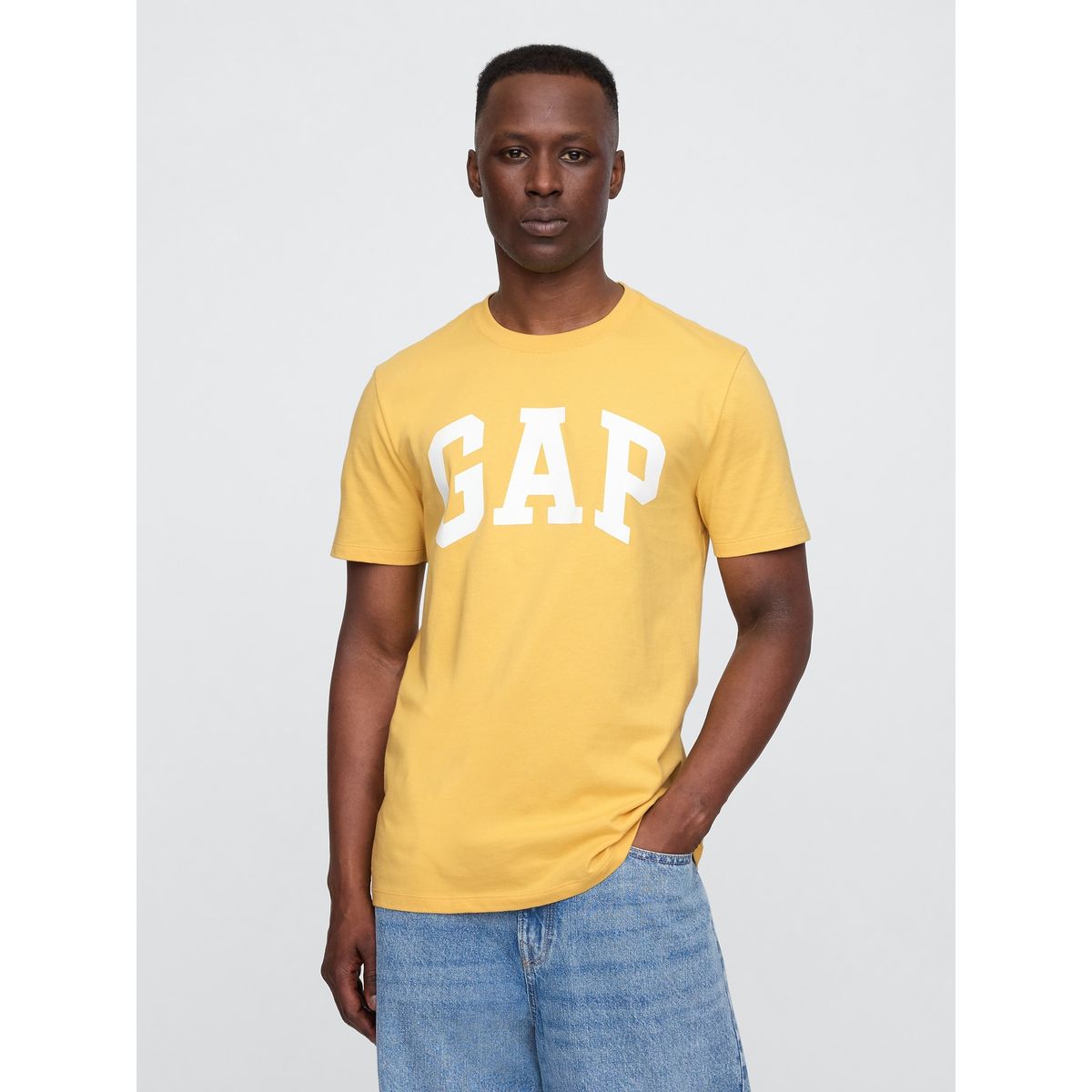 GAP - Polera Gap Logo Everyday Manga Corta Hombre Amarillo