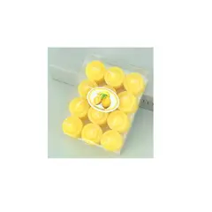 GENERICO - PACK 12 MINI VELAS ROMANTICAS AMARILLAS 3.5 CM