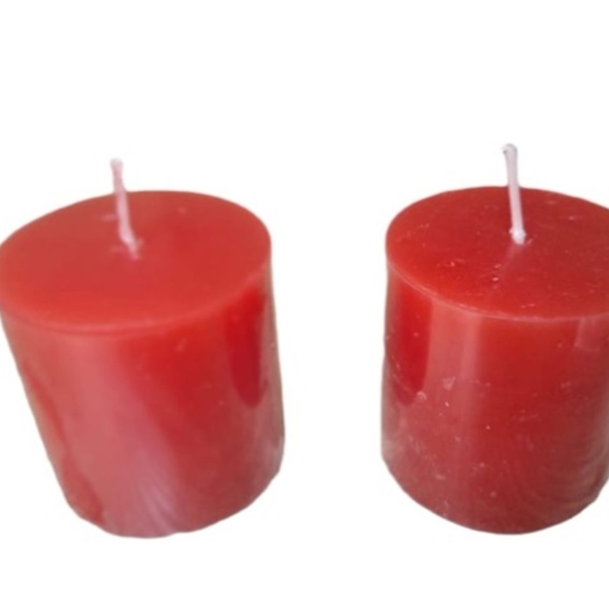GENERICO - PACK DE 2 VELAS CIRIOS ROJOS  DE 5 X 5