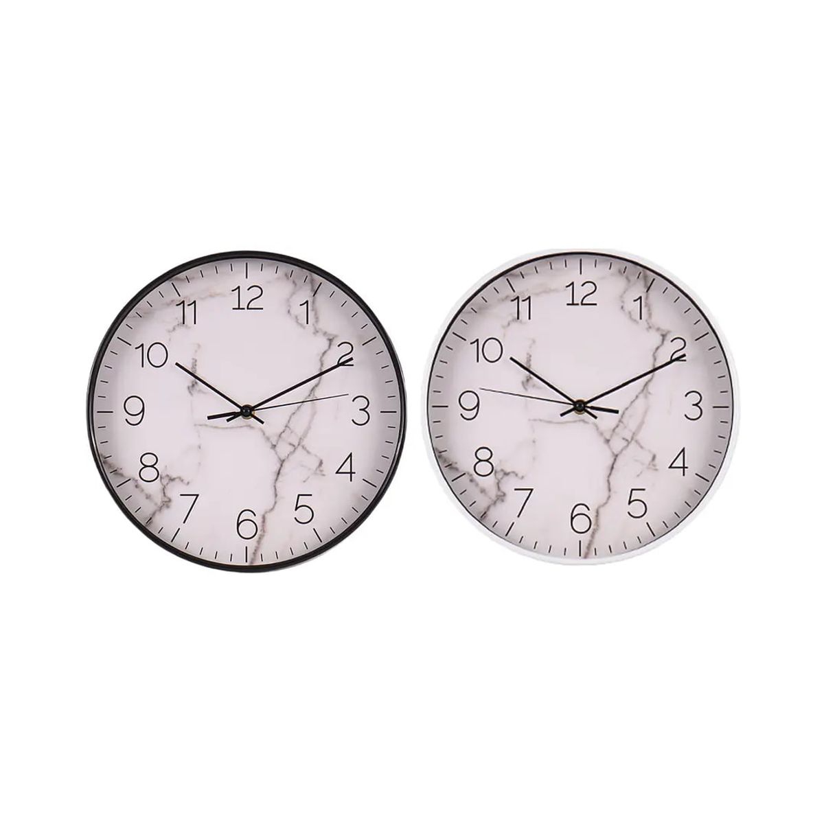 TOPSOC - Reloj Pared Tradicional Marmolado 30 cm