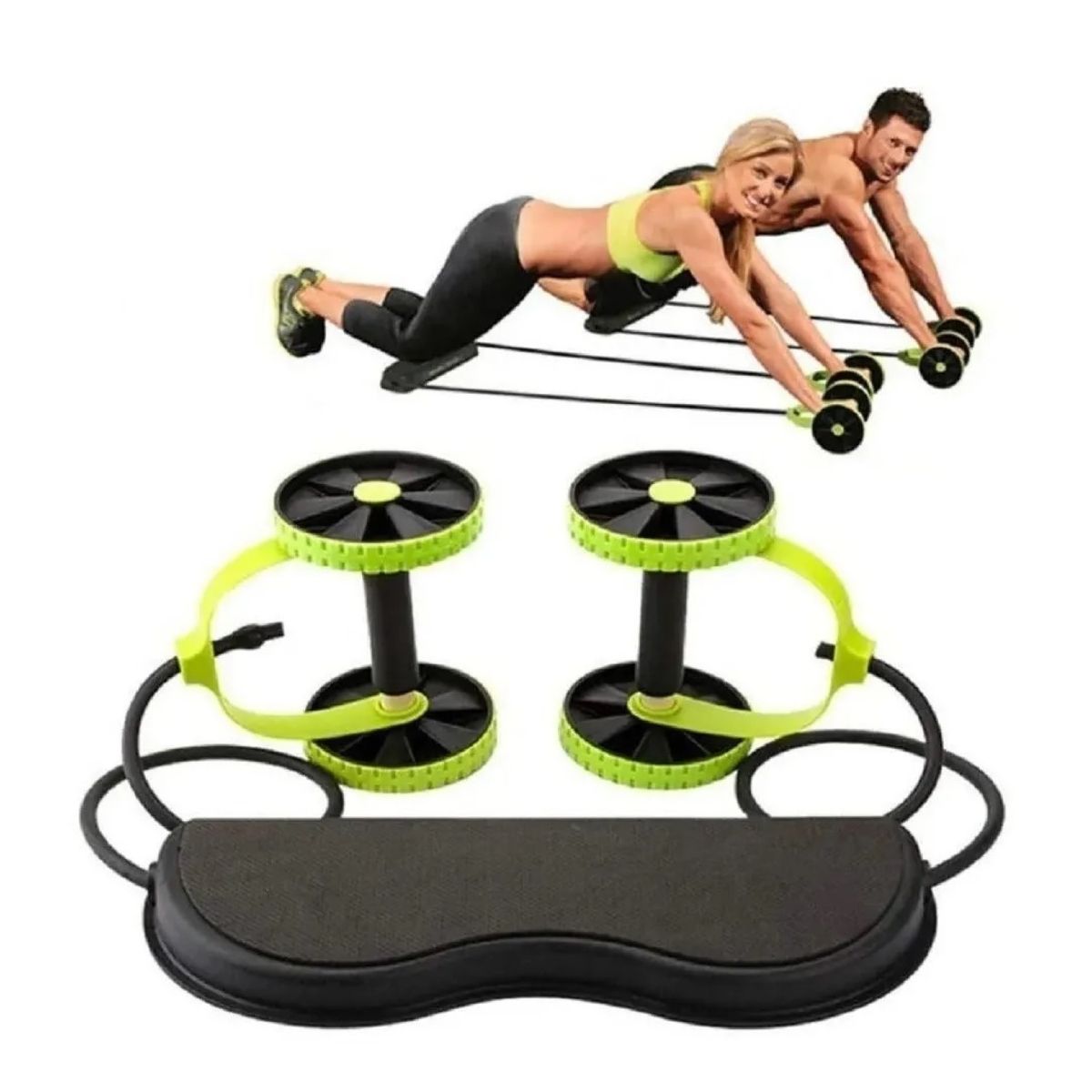 GENERICO - Rueda Ejercicios Abdominales Banda Elástica Revoflex Xtreme