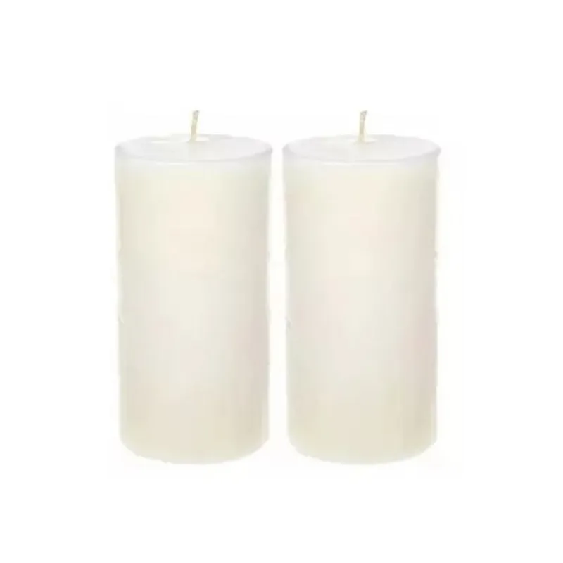GENERICO - PACK VELONES BLANCOS DECORACION HOGAR CIRIOS  10x4 cm