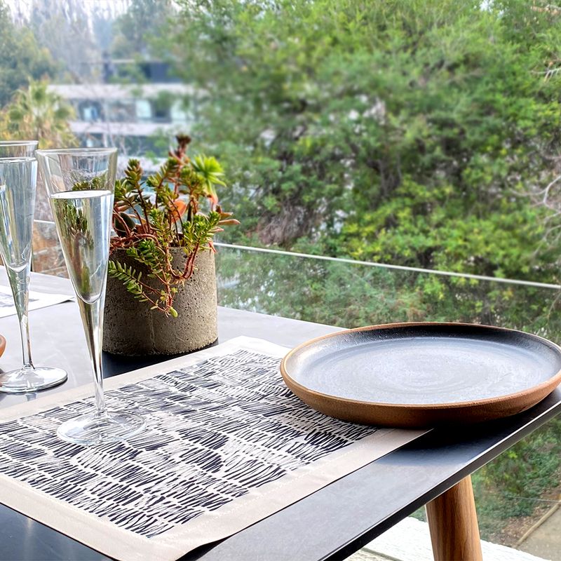 TUYO PRINT - Set 4 Individuales Impermeables - Black