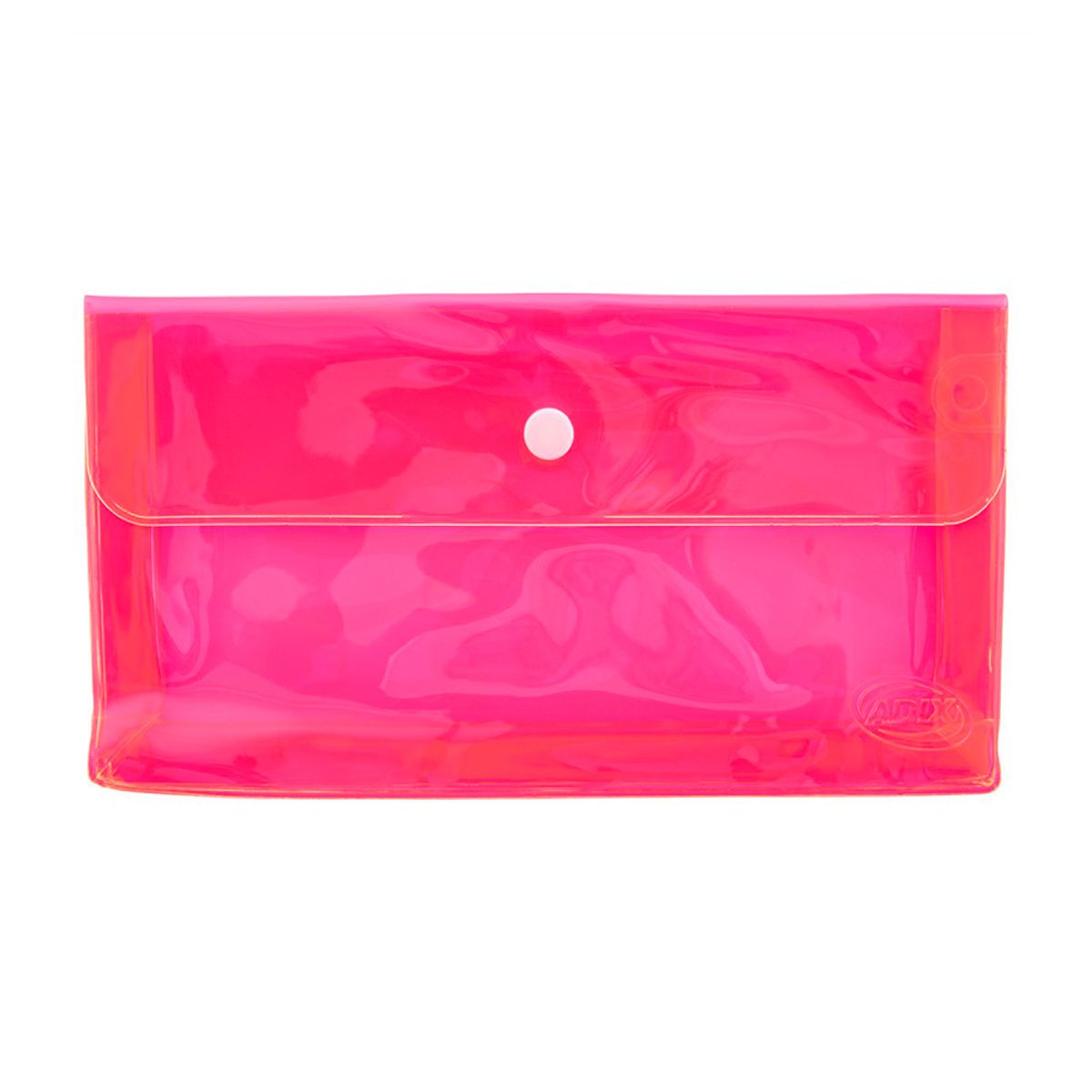 ADIX - Estuche PVC Translúcido  Con Broche Rosado ADIX