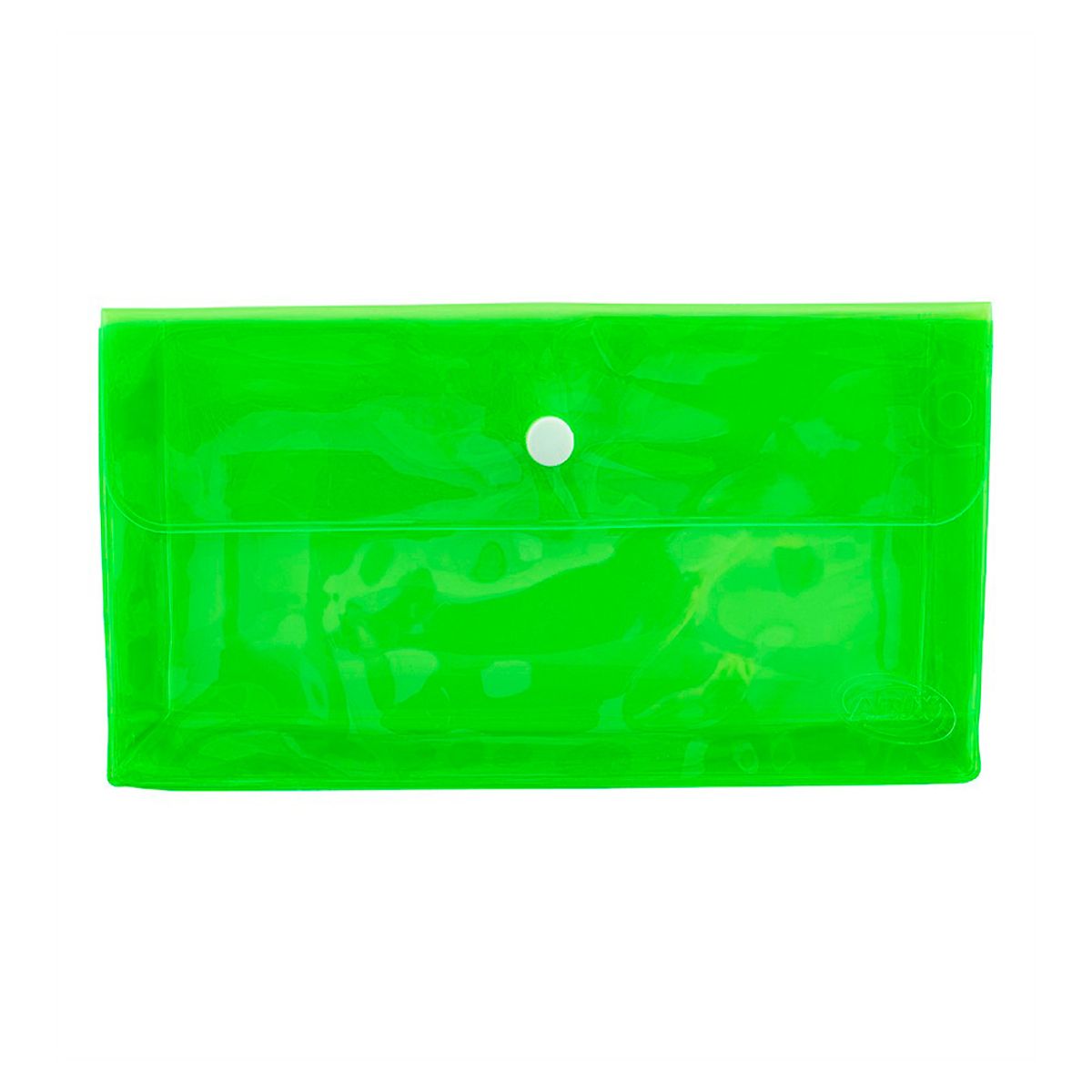 ADIX - Estuche PVC Translúcido Con Broche Verde ADIX