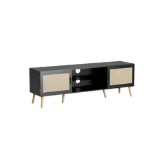 HABITA2 CHILE - Rack de TV Buenos Aires con Puertas de Ratán