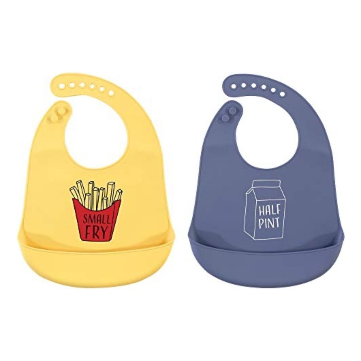 GENERICO - Pack De 2 Baberos Con Bolsillo