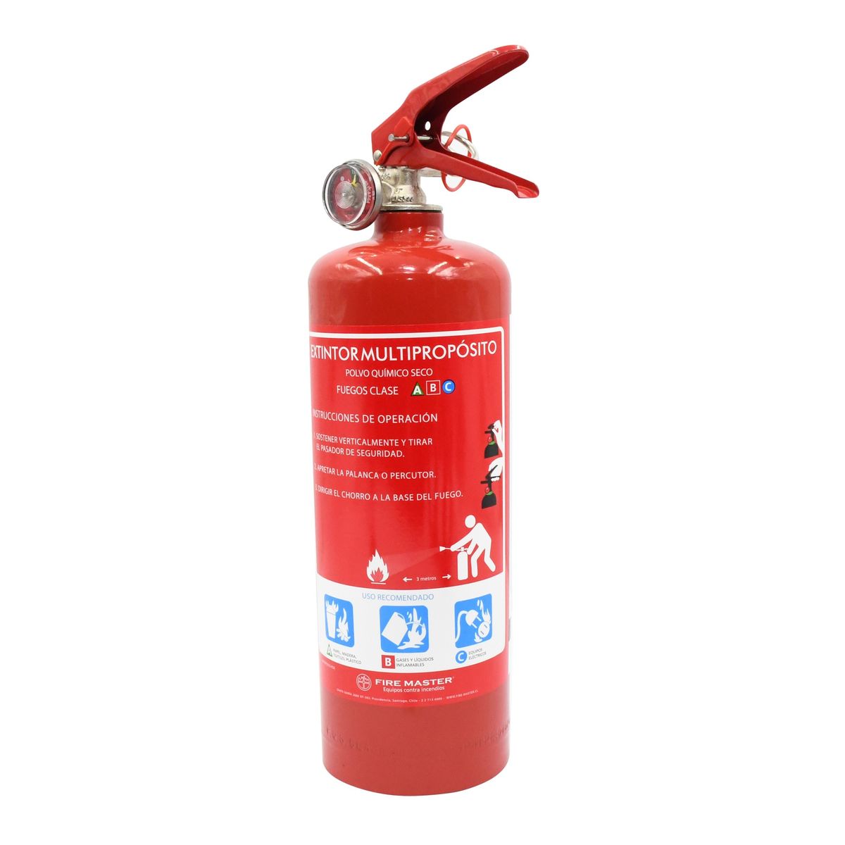FIRE MASTER - Extintor 2 Kg Abc 75% Certificado Imp