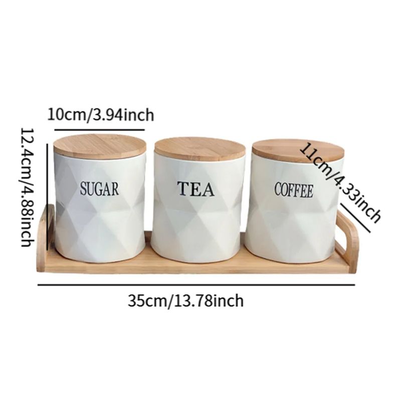 VISUALHEX LIMITADA - Pack3 Frasco Hermético Contenedor Cocina Azucar Te Cafe