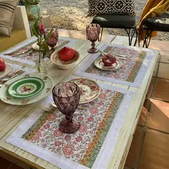 TUYO PRINT - Set 4 Individuales Velo Organza - Boheme