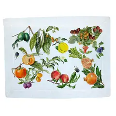 TUYO PRINT - Set 4 Individuales Velo Organza - Frutas