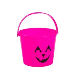 GENERICO - Cubo Para Dulces Fucsia Halloween 11x14 CM