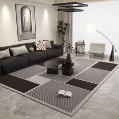 GENERICO - Alfombra CON Diseño Ilusión Óptica LINEAS MODERNA ELEGANTES 200x240 Mp