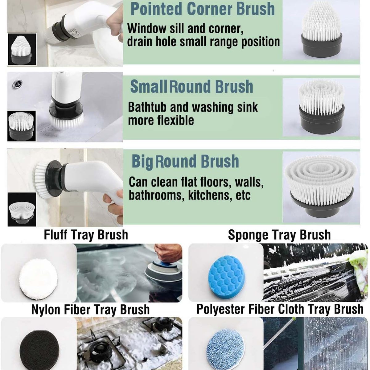 MOVI - CEPILLO ELÉCTRICO GIRATORIO 7 CABEZALES USB MULTIFUNCIÓN