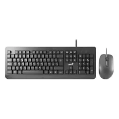 GENIUS - Kit Combo Teclado Y Mouse Alámbrico Km-160 Español