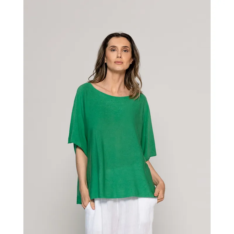 LINEATRE - Sweater Mujer Weslyn Cuello Redondo Tipo Bote Manga Corta Lineatre