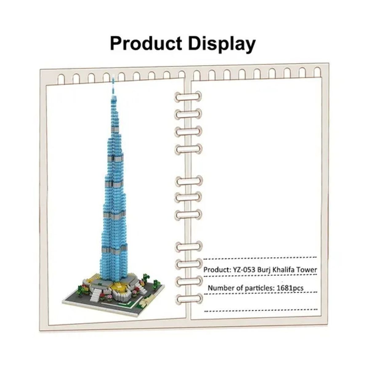 GENERICO - Set De Construcción Burj Khalifa Mini 3D 1681 Piezas