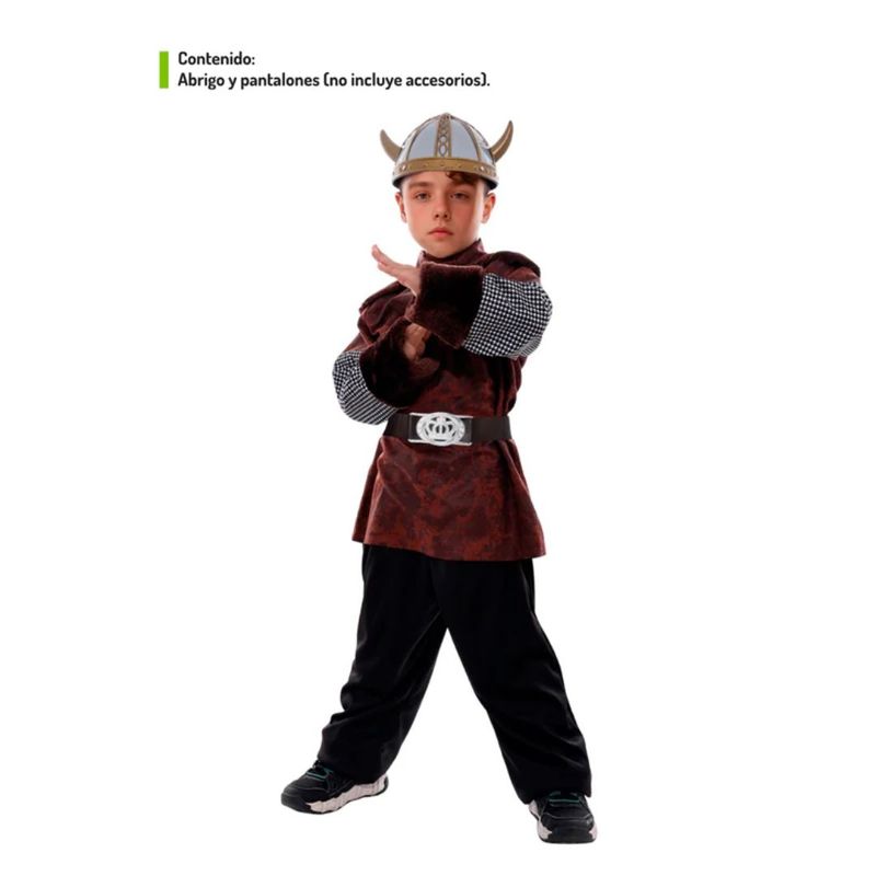 GENERICO - Traje Infantil Vikingo Talla 10-12 Años