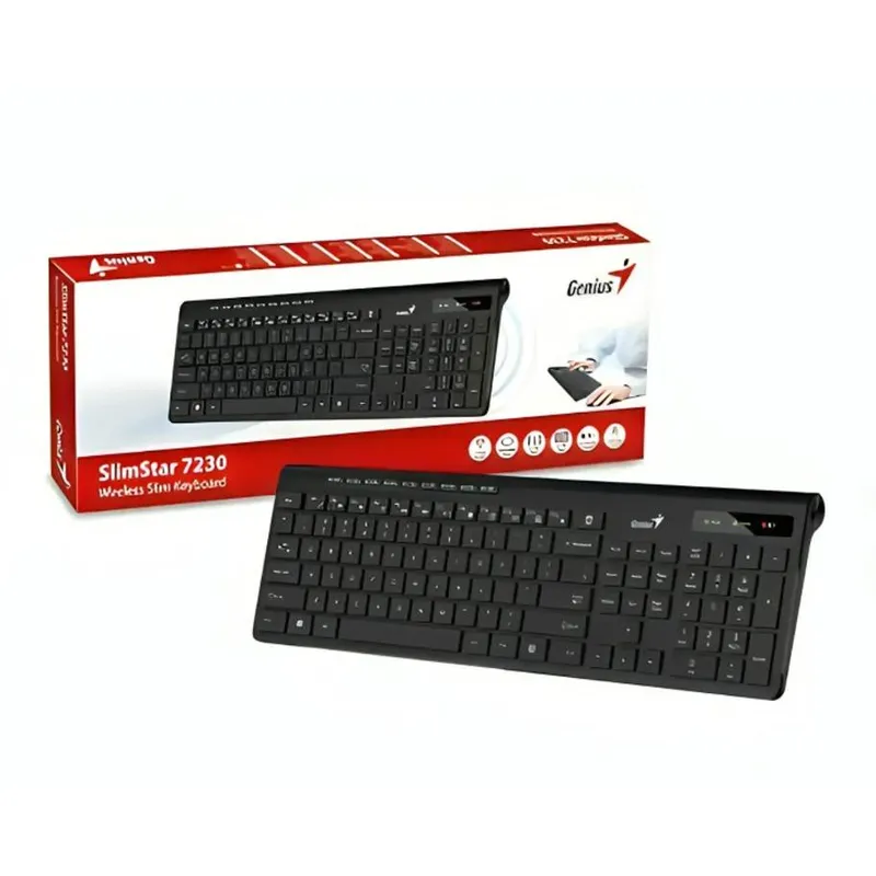 GENIUS - Teclado Inalámbrico Genius Slimstar 7230 Español Wireless