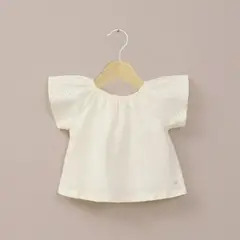 OPALINE - Polera broderie amarilla de niña