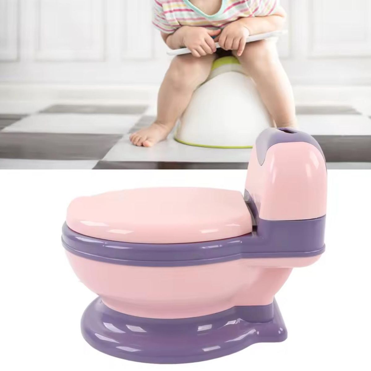 GENERICO - Pelela Baño Infantil Para Niños Portátil Entrenamiento Rosa