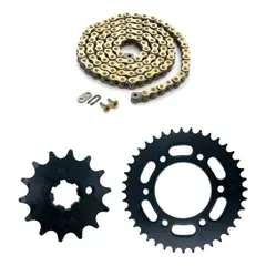 GENERICO - Kit Transmision Yamaha Fz16 - Fzn 150 2.0 Con Oring Dorada