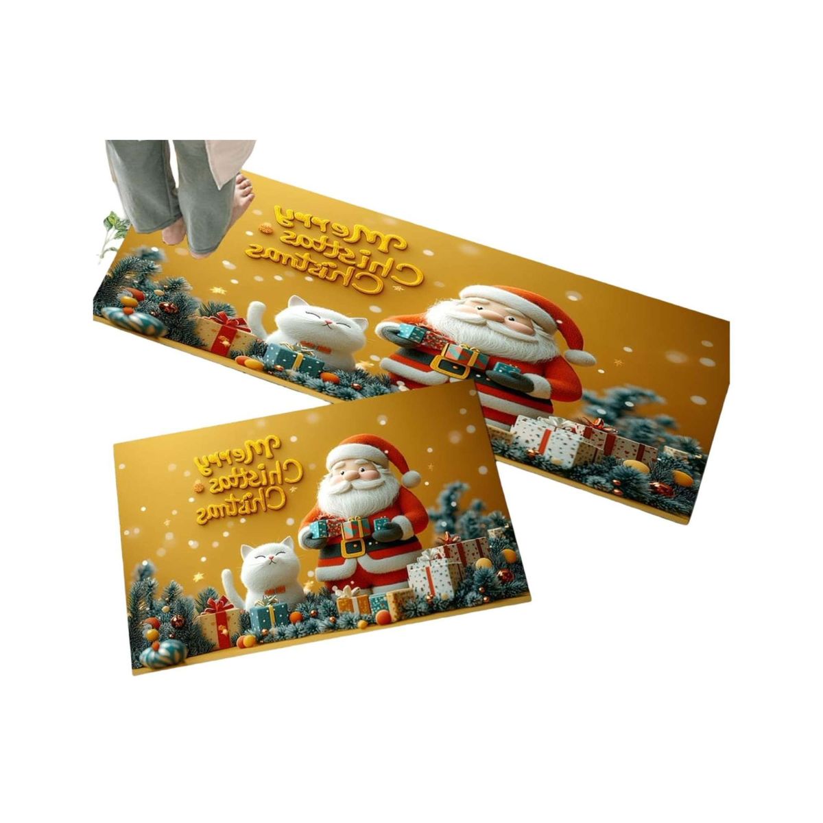 GENERICO - ALFOMBRA PARA COCINA CON DISEÑO NAVIDEÑO T01