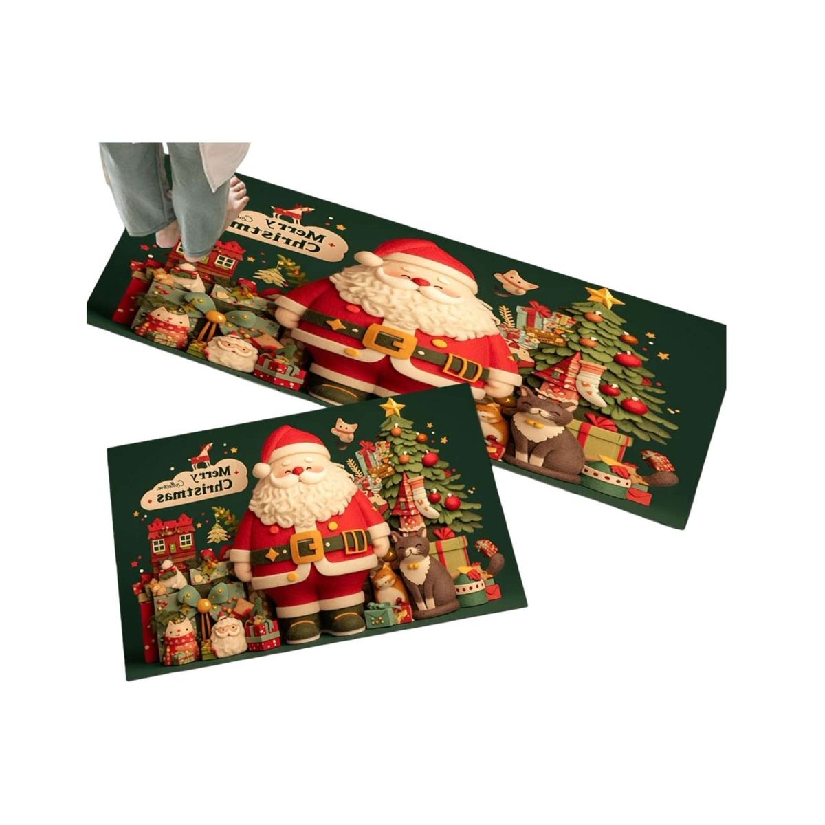 GENERICO - ALFOMBRA PARA COCINA CON DISEÑO NAVIDEÑO T08