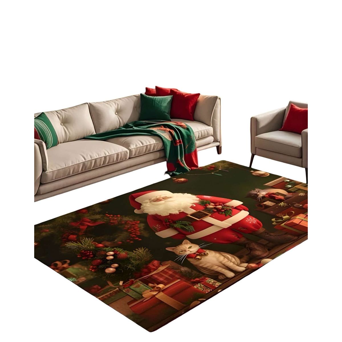 GENERICO - ALFOMBRA NAVIDEÑA PARA LIVING O COMEDOR 300cm  x 200cm T33