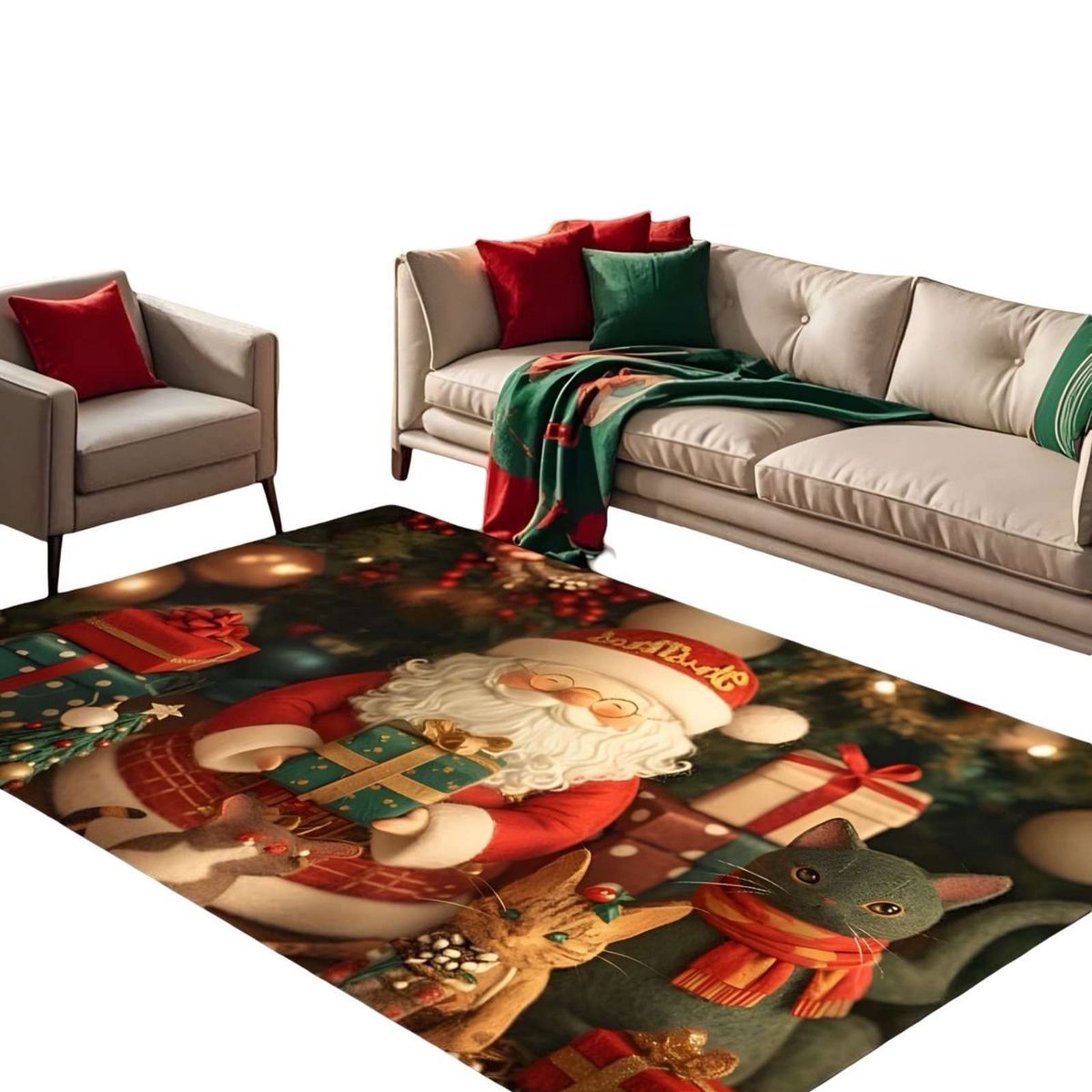 GENERICO - ALFOMBRA NAVIDEÑA PARA LIVING O COMEDOR 300cm  x 200cm T37