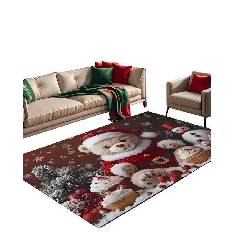 GENERICO - ALFOMBRA DECORATIVA DISEÑO NAVIDEÑO PARA LIVING O COMEDOR 300cm  x 200cm T39