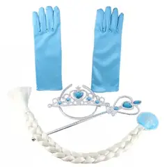 TODODISFRACESCHILE - Set Princesa Elsa para disfraz guantes varita corona Mechon