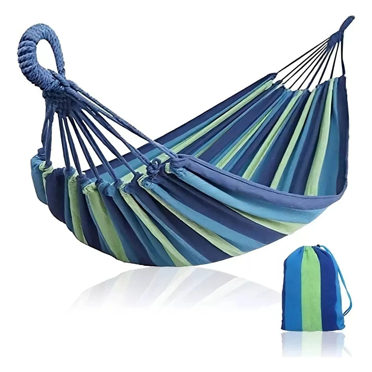 NO LOGO - Hamaca Camping 2 Plaza Colgante Azul