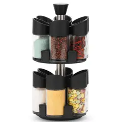 GENERICO - Especiero Condimentero Especias 12 Frascos 2 Niv Giratorio