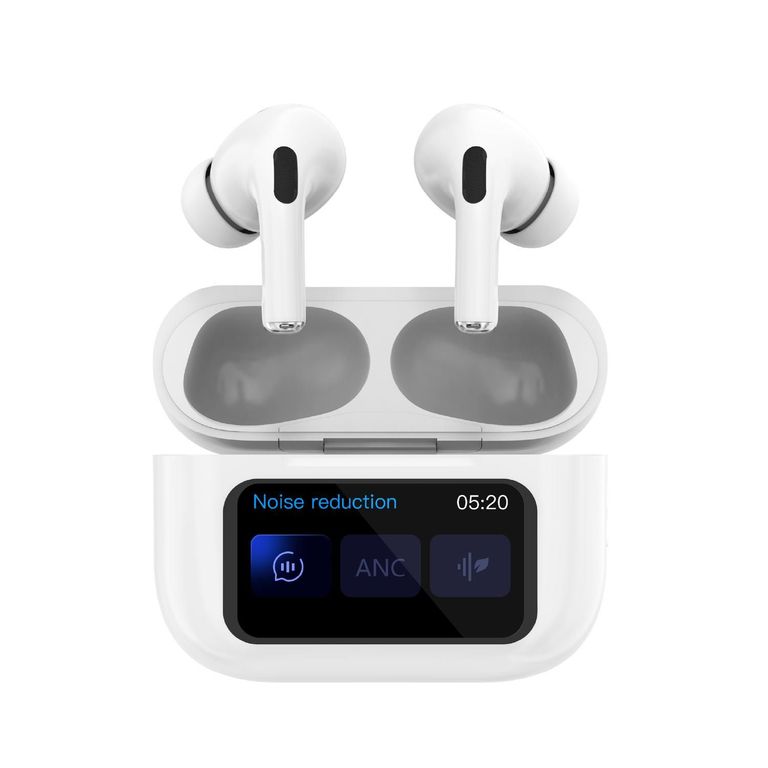 Audifonos Bluetooth TWS Pantalla Touch ANC RMPLUS+ - Blanco Blanco
