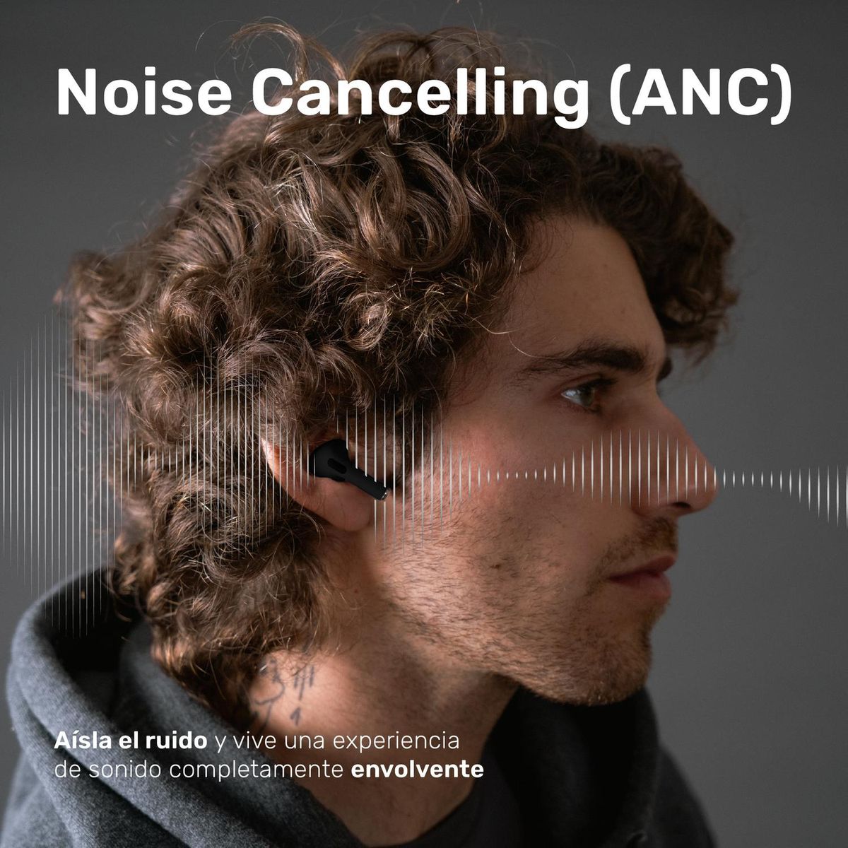 LHOTSE - Audífonos Bluetooth TWS Pantalla Touch ANC RMPLUS+ Lhotse - Negro